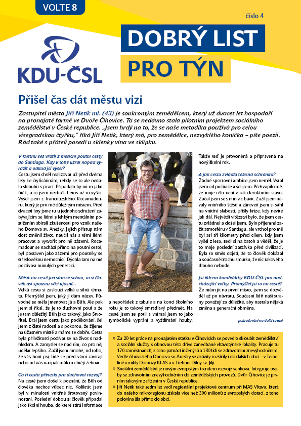 Vychází nové číslo Dobrého listu pro Týn
